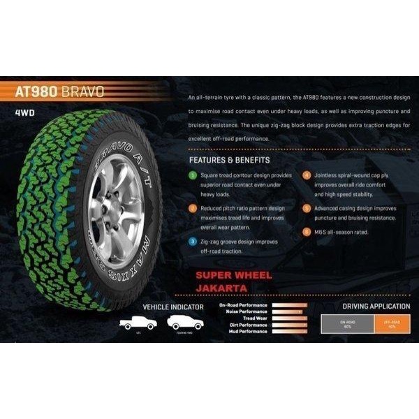 Maxxis Bravo AT-980 ukuran 285 75 R16 LT Ban Mobil AT 980 285 75 R16