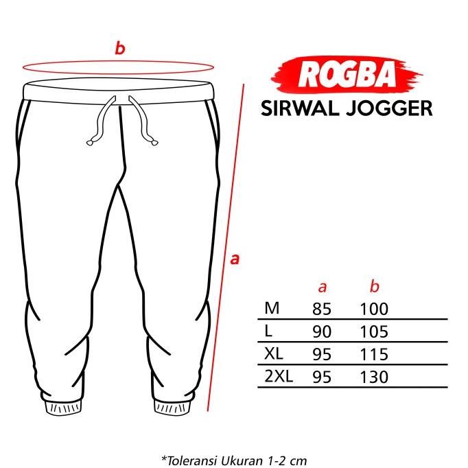 Celana Sirwal Jogger ROGBA by ROSAL - Celana Training Olahraga Jogging