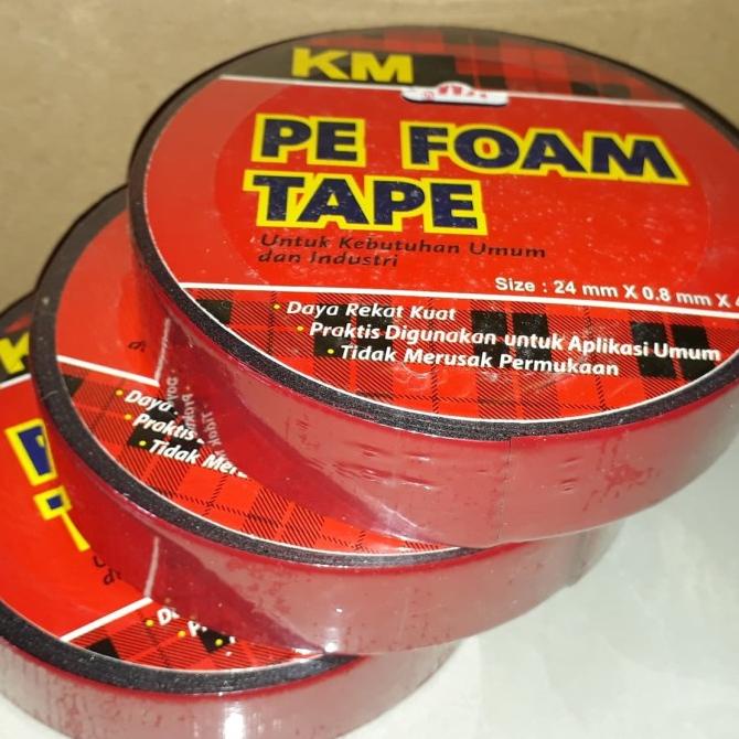 

Km Double Tape Foam Black,Size:0,8Mm X 24Mm X 4Mtr Kode 60