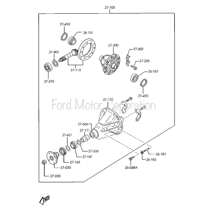 Gardan diffrential LSD belakang Ford Ranger TDI TDCI Everest MazdaBT50 Ford Motor Genuine Parts