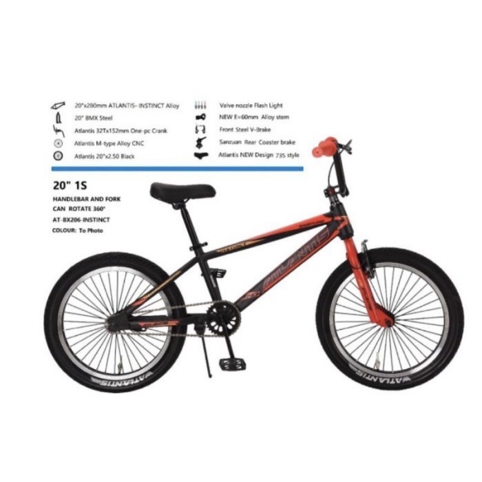 Promo Sepeda Bmx Anak 20 Atlantis Instinct Alloy Torpedo Rotor