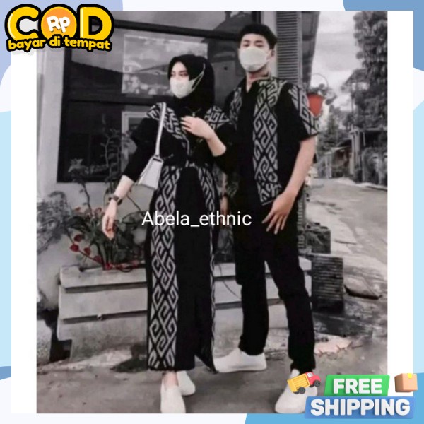 Famis Pasangan Satu Pasang Kapel Cople Baju Muslim Satu Pasang Gamis Dan Koko Keluarga Lebaran Terba