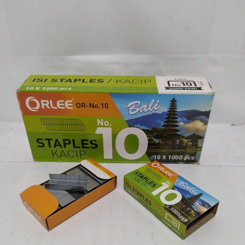 

Isi Staples ORLEE steanslis kualitas terjamin 1 pack 10 dus