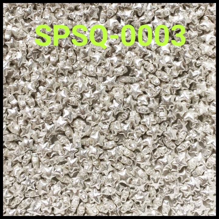 

BEST DEAL SPSQ-0003 SPRINKLES SPRINKLE SPRINKEL 250GR BINTANG SILVER PERAK
