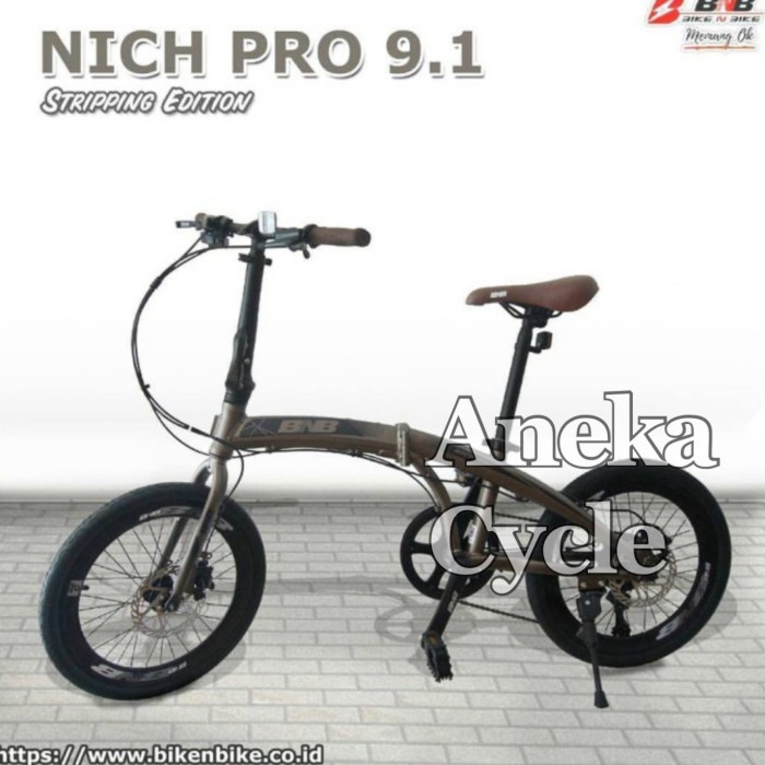 ✨Ori Sepeda Lipat Bnb Nich Pro 9.1 20 Inch 9 Speed Alloy Rem Hidrolik Terbatas