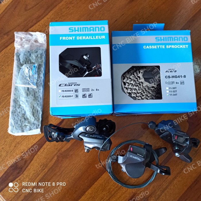 ✨Ori Mini Groupset Shimano Claris Rd Shifter Claris 2 X 8 Speed Not Sora Berkualitas