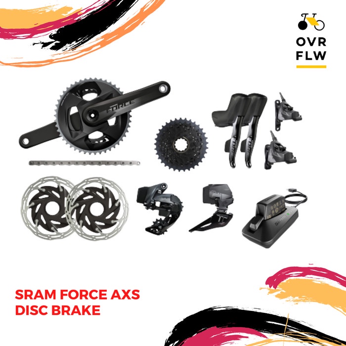 ✨Ori Groupset Sram Force Axs Disc Brake Non Power Meter Terbaru