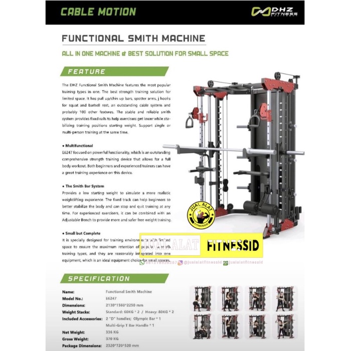✨New Ori Dhz Dual Cable Machine Multi Power Rack Berkualitas