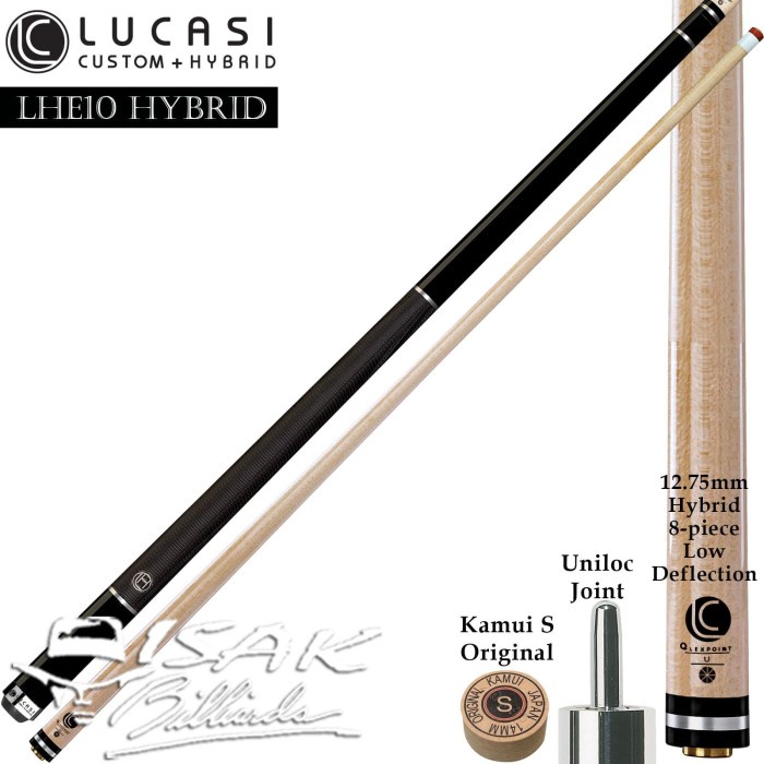 Stick Billiard - Lucasi Lhe10 Hybrid Cue - Uniloc - Low Deflection Shaft Billiard Stick