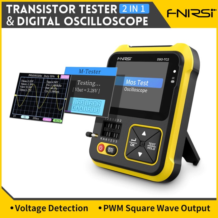 ✅Termurah Fnirsi 2In1 Transistor Tester  Digital Oscilloscope Handheld - Dso-Tc Bisa Sameday