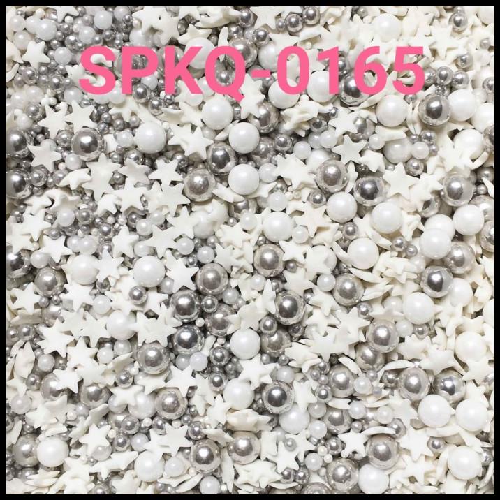 

HOT DEAL SPKQ-0165 SPRINKLES SPRINKLE SPRINKEL 250GR BINTANG MUTIARA PERAK !!!!