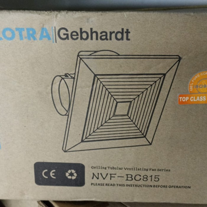 ✅Ready Ceilling Tubular Ventilating Fan Nicotra Gebhardt Nvf-Bc815 Terbaru