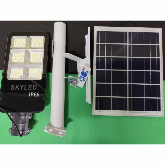 ✅Ready Pju Lampu Jalan Solar 200W 200 Watt Paket 2 In 1 Tenaga Surya Bisa Sameday