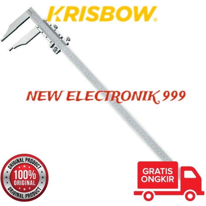 ✅Original Krisbow Adjustable Vernier Caliper1500Mmx0.05Mm Kw0600074 Diskon
