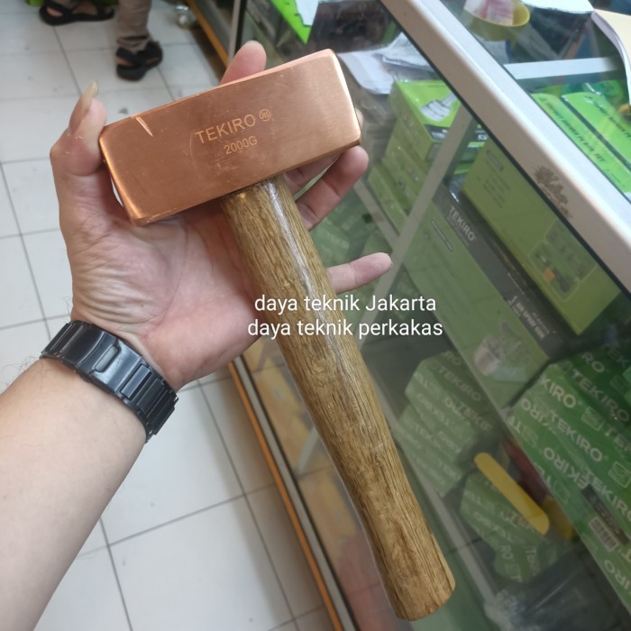 ✅New Ori Palu Tembaga 2000G Tekiro / Palu Tembaga Gagang Kayu Tekiro 2Kg 4Lb Terbatas