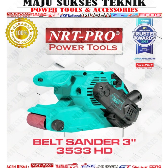 ✅New Ori Nrt Pro 3533 Hd Belt Sander 75 X 533Mm - Mesin Amplas Sabuk Terbatas