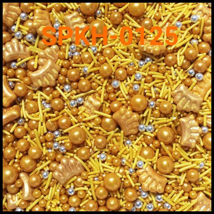 

HOT DEAL SPKH-0125 SPRINKLES SPRINKLE SPRINKEL 500GR CROWN MAHKOTA EMAS !!!!