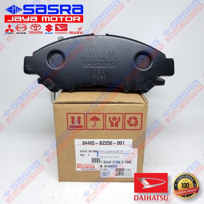 Brake Pad ORI RUSH/TERIOS F800 2018+ Daihatsu Genuine Parts DHS.04465-BZ250-001 Kampas Rem Depan DHS
