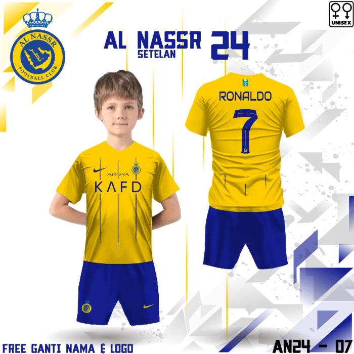 Jose Jersey Ronaldo Al Nasr Terkini Setelan Bola Anak Baju Kaos Bola Press