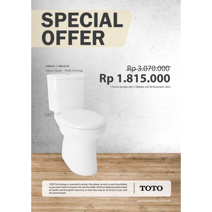 Promo Kloset Toto Cw422J / Closet Duduk Cw 422J / Cw422 J Terbatas