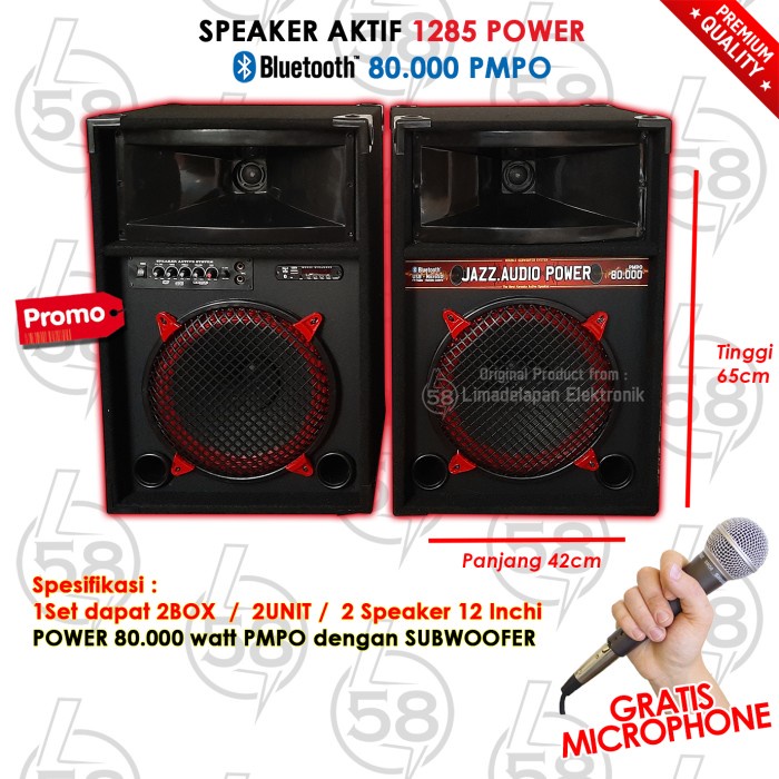 {NurulShop} Speaker Aktif 12 inchi 12 inch Bluetooth Bass mantab Subwoofer Murah