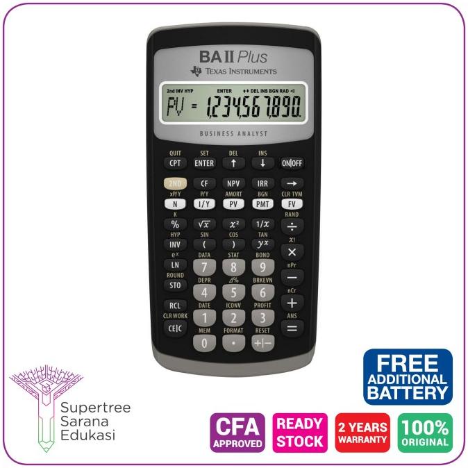 

Texas Instruments BA II Plus Calculator (Standard)