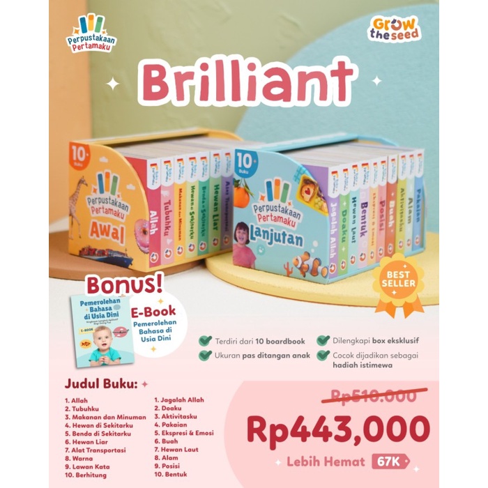 Promo Boardbook Perpustakaan Pertamaku Grow The Seed / Buku Anak Kekinian