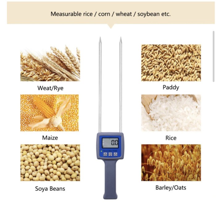 ✅Ready Tk100G Grain Moisture Meter Ukur Kadar Air Jagung Beras Kacang Tepung Diskon