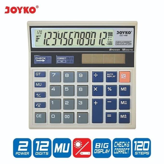 

Calculator Kalkulator Joyko CC-45 12 Digits Check Correct