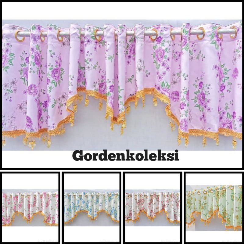 Gorden Poni Pintu Tengah Ruang Tamu Bahan Blackout Panjang 275 Tinggi 45