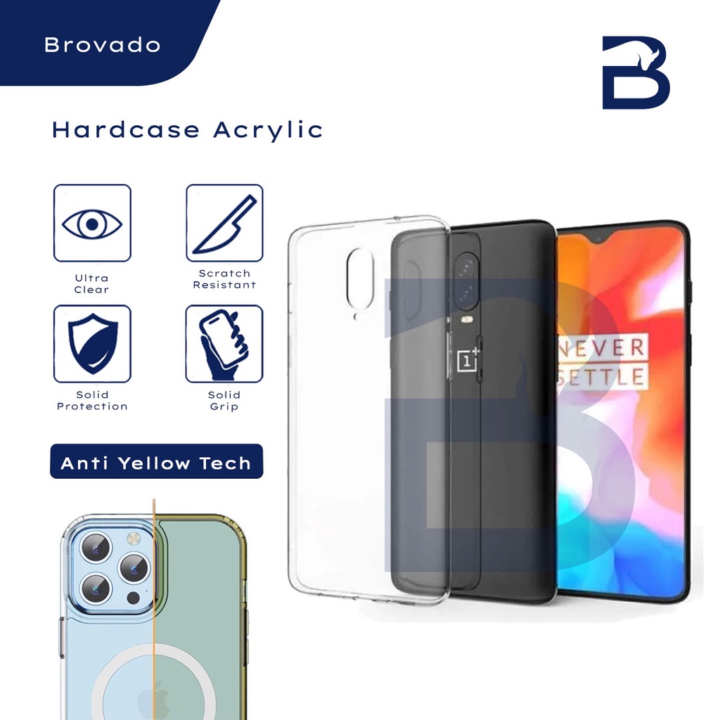Casing OnePlus 5 / 6T Hardcase Acrylic Mika Bening Transparan