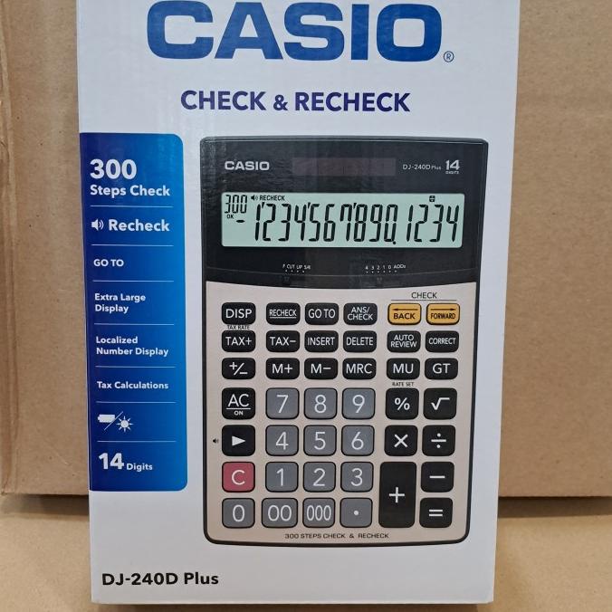 

kalkulator Casio original 14digit DJ-240D Plus