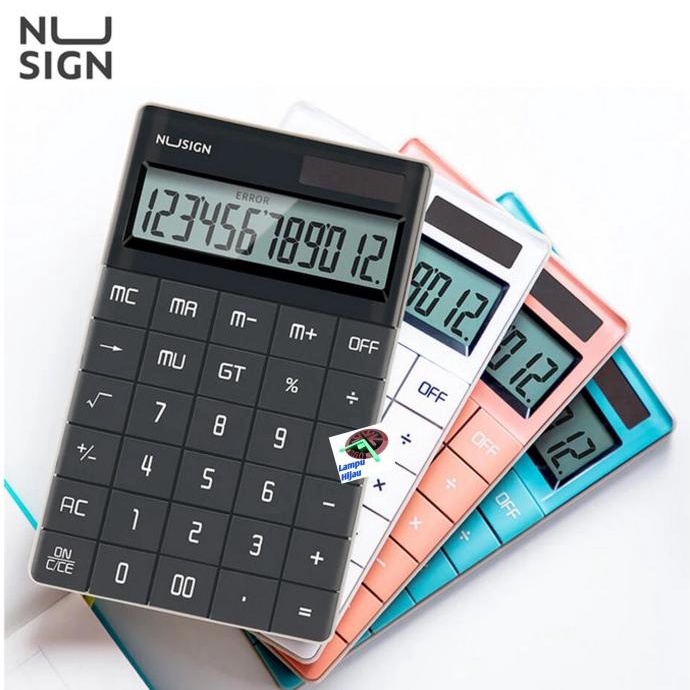 

Kalkulator 12-bit Dual Power Flat Panel MI Original Nusign Calculator