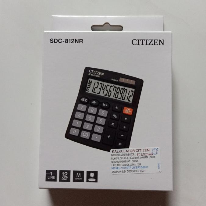 

Kalkulator Citizen SDC-812NR Original / Kalkulator Citizen