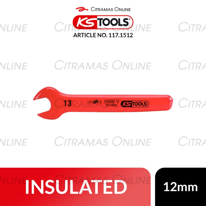 ✅New Ks Tools Kunci Pas Insulated Open Ended Spanner 12Mm  117.1512 Diskon