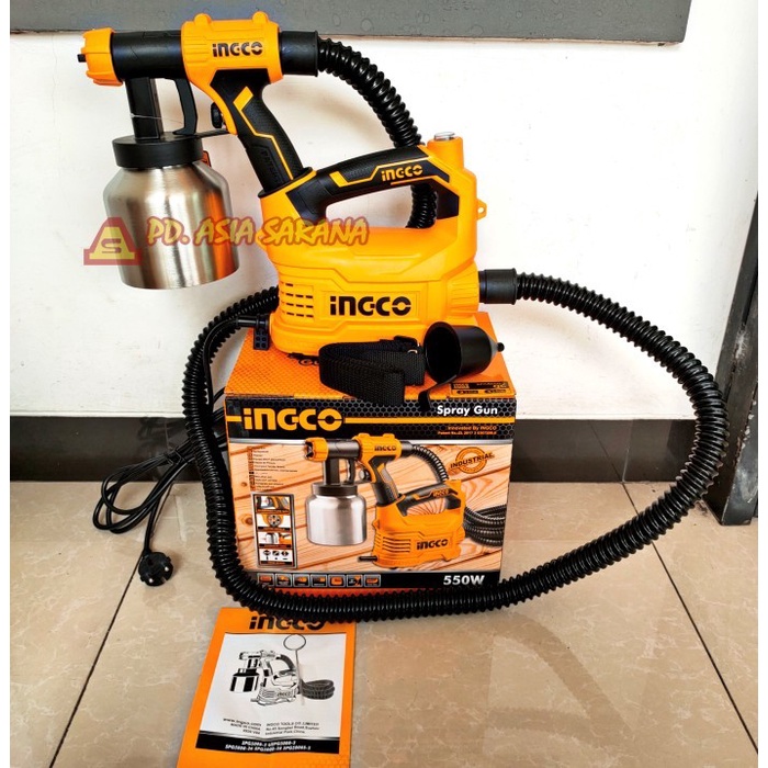 [Original] Electric Spray Gun Hvlp Ingco Spg5008-2 Semprot Cat Kayu Besi Tembok Limited