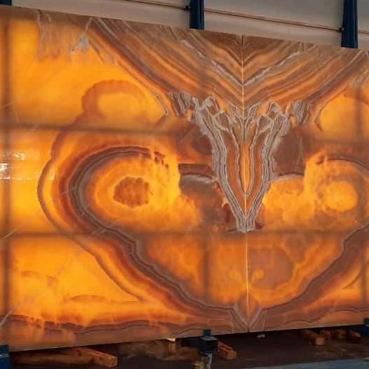 [Original] Onix Honey / Marmer Dinding Lantai Bisa Sameday