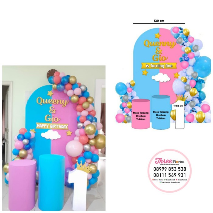 [Original] Backdrop Ulang Tahun Anak / Backdrop Dekorasi / Dekorasi Ulangtahun Bisa Sameday
