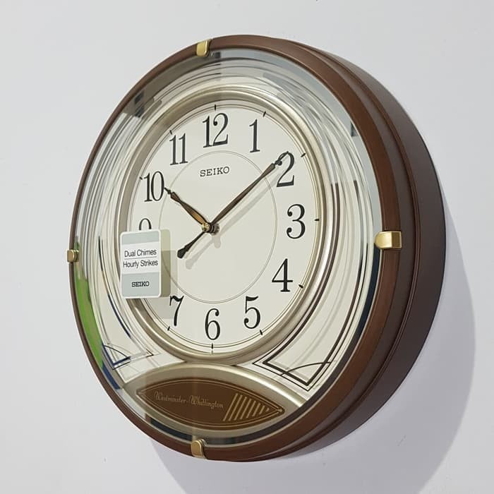 Konfli Jam Dinding Qxd215B Westminster Whittington Qxd215 Brown Case