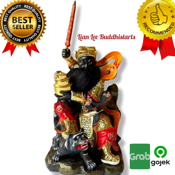 [Original] Patung Dewa Rejeki Hantatkong Zhao Gong Ming Uk 8 Inch Fiber Terbaru