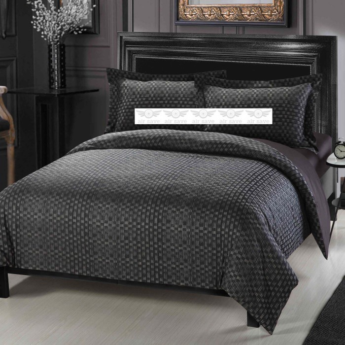 [New] Sprei Set 180X200  Duvet Quilt Cover Sateen Jacquard Satin King Size Terbaru