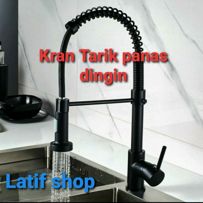 [New] Kran Sink Tarik Hitam .Kran Pantri. Kran Tarik Kitchen Sink Diskon