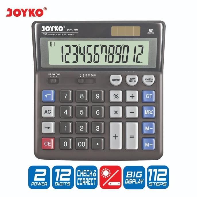 

Calculator / Kalkulator Joyko CC-30 / 12 Digits / Check Correct