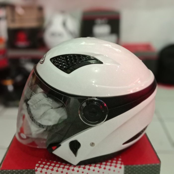 [New Ori] Helm Half Face Zeus 610 Putih Termurah Bisa Gojek