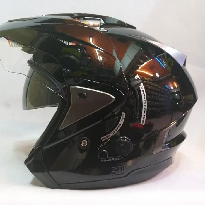 [New Ori] Helm Ink Tmax Black Glossy Hitam Solid T Max T-Max Halface Limited