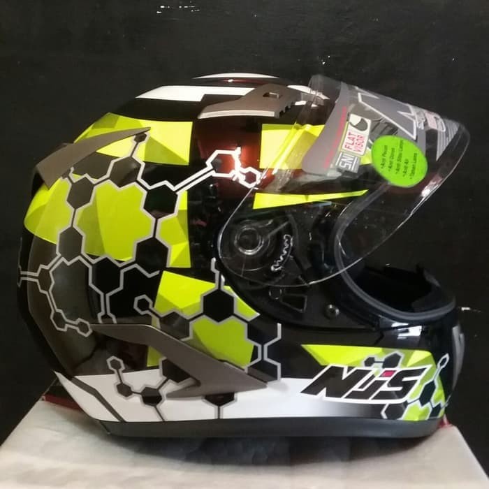 [New Ori] Helm Full Face Njs Shadow Max Yellow Fluo Ianonne Bisa Sameday