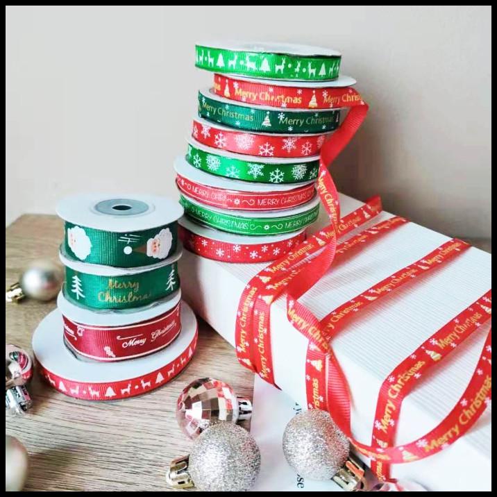 

GRATIS ONGKIR 1 ROLL PITA CHRISTMAS NATAL 1CM - RIBBON SNOWFLAKE PS107 !!!!!!