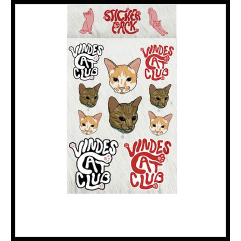 

GRATIS ONGKIR STICKER PACK VINDES CAT CLUB MEONG 3X
