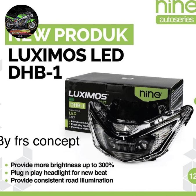 Lampu depan beat 2023 daymaker luminos reflektor fullset new biled