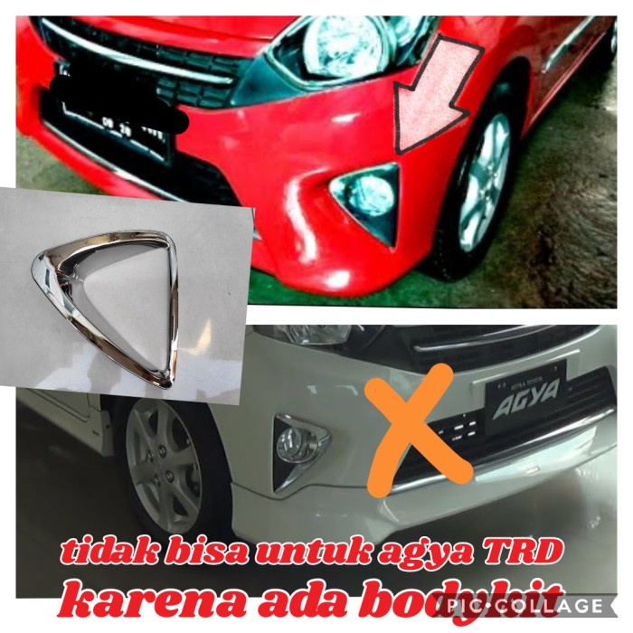 ring fog lamp agya E dan G 2012-2015 garnish luar fog lamp agya murmer